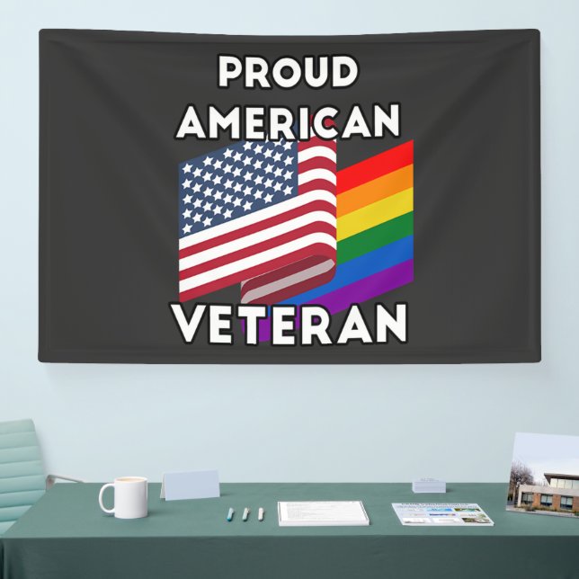 Lgbt Veterans - American Flag  Banner (Tradeshow)