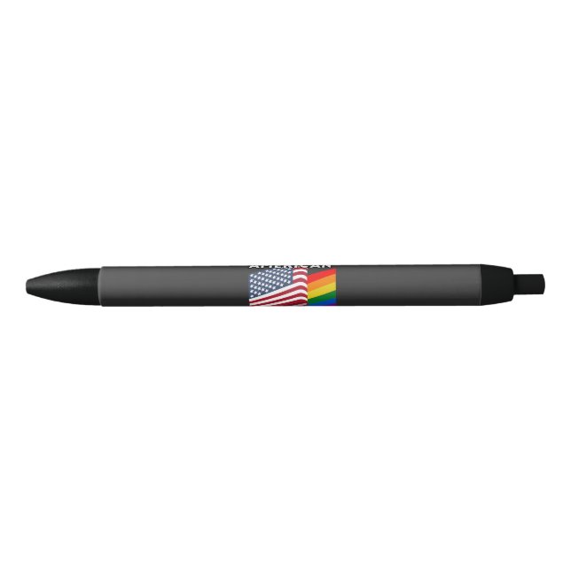 Lgbt Veterans - American Flag  Black Ink Pen (Front)
