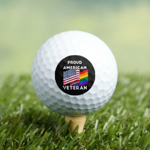 Lgbt Veterans - American Flag Golf Balls