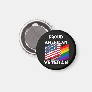 Lgbt Veterans - American Flag Magnet