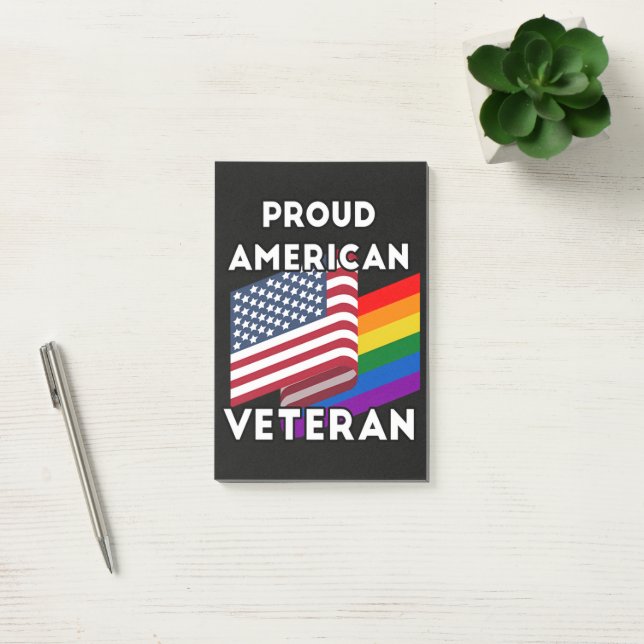 Lgbt Veterans - American Flag  Post-it Notes (Office)