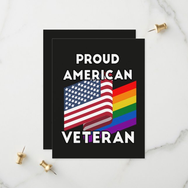Lgbt Veterans - American Flag  Save The Date (Front/Back In Situ)