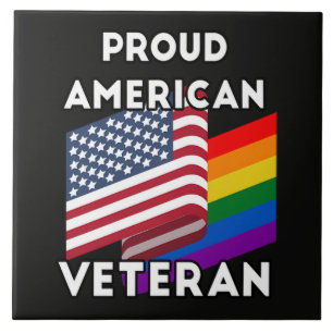 Lgbt Veterans - American Flag Tile
