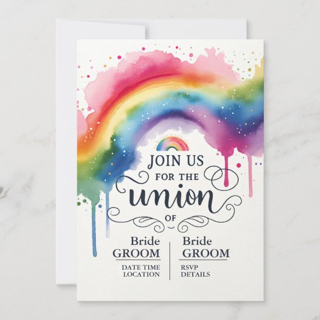 LGBT Wedding Invitation (Front)