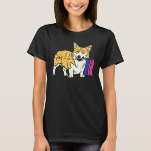Lgbt Welsh Corgi Cute Bisexual Flag Pride Dog T-Shirt