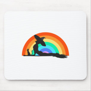 Lgbt Yoga Pride Witch Hippie Rainbow Halloween _1 Mouse Pad