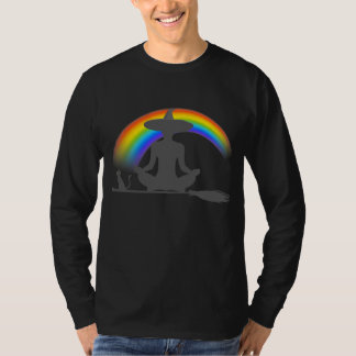 LGBT Yoga Pride Witch Hippie Rainbow Halloween T-Shirt