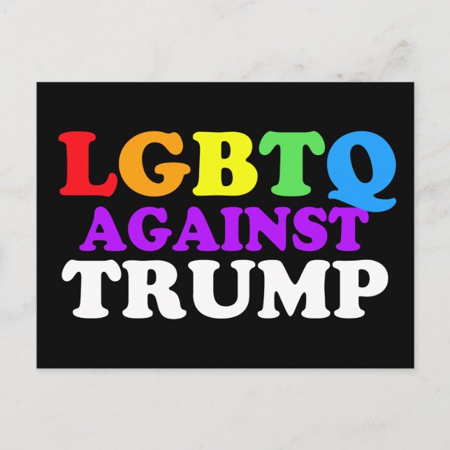 LGBTQ Against Trump Postcard (Front)