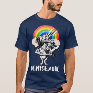 LGBTQ Alice-In-Wonderland White Rabbit - Demisexua T-Shirt