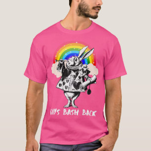 LGBTQ Alice-In-Wonderland White Rabbit - Gays Bash T-Shirt