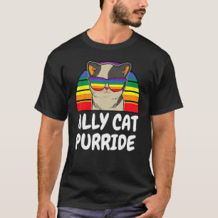 LGBTQ Ally Cat Purride Gay Lesbian Pride Rainbow M T-Shirt