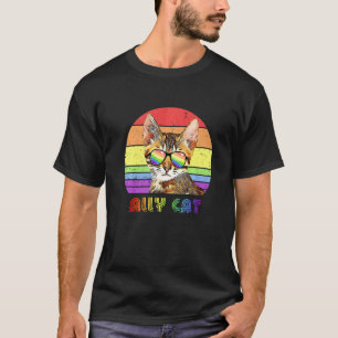 Lgbtq Ally Cat Rainbow Gay Pride Flag Lgbt 31 T-Shirt