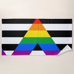 LGBTQ+ Ally Flag Beach Towel