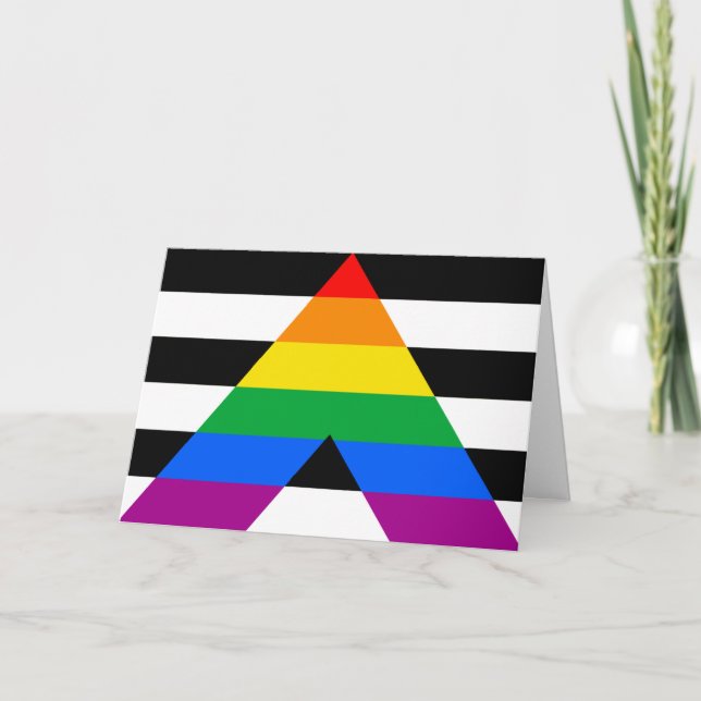 LGBTQ+ Ally Flag Card (Front)