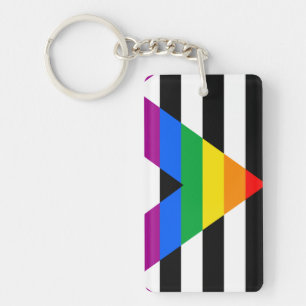 LGBTQ+ Ally Flag Key Ring