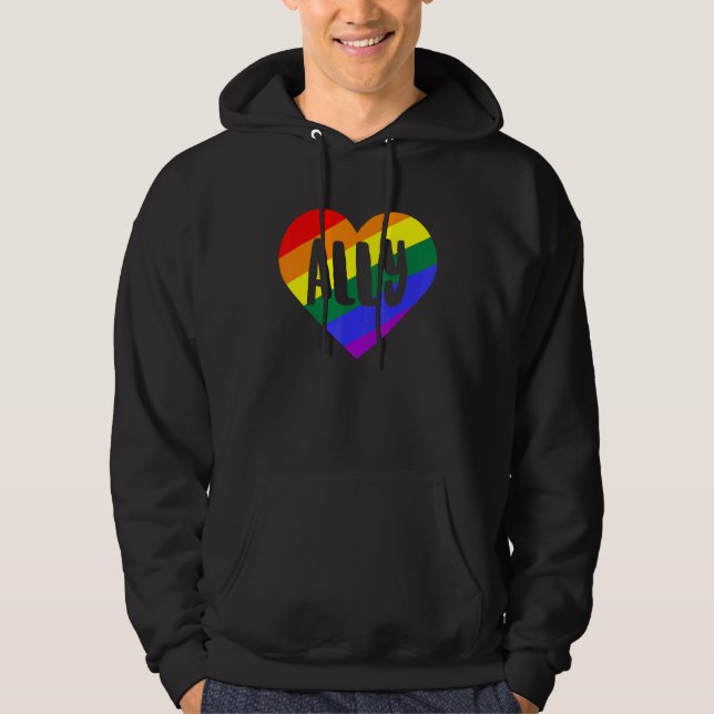 Lgbtq Ally  For Gay Pride For Men Boys Children 1 Hoodie (Front)
