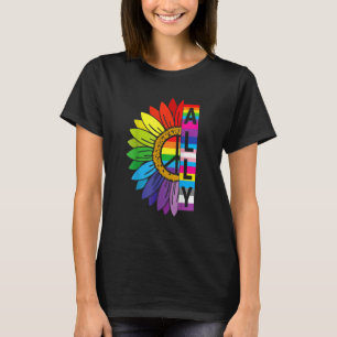 Lgbtq Ally For Gay Pride Men Women Children Sunfl T-Shirt
