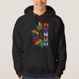 Lgbtq Ally For Gay Pride Men Women Children Sunflo Hoodie