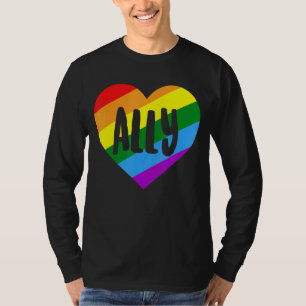 Lgbtq Ally   For Gay Pride Men Women Children T-Shirt