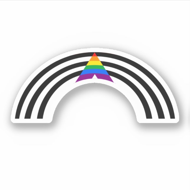 LGBTQ ALLY RAINBOW STICKER (Front)