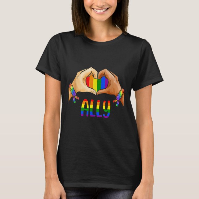 Lgbtq Ally T Shirt For Gay Pride Men Women Childre (Front)