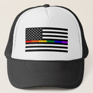 LGBTQ American Flag Trucker Hat