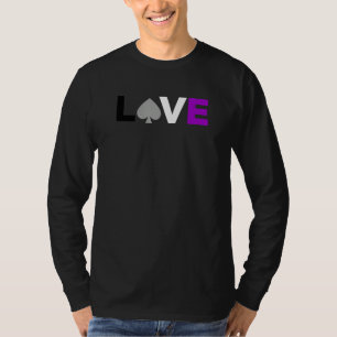 LGBTQ Asexual Pride LOVE Cute LGBTQIA Asexuality F T-Shirt