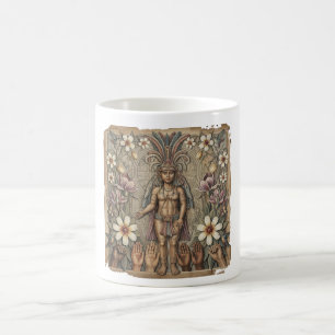 LGBTQ+ Aztec Floral Pride Queer Mayan Art Coffee Mug