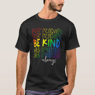 Lgbtq Be Kind Gay Pride Lgbt Tie Dye Flag Retro Vi T-Shirt