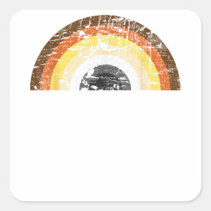 LGBTQ Bear For Gay Pride Month - Circle Gay Bear  Square Sticker