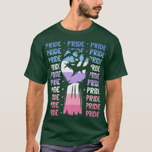 LGBTQ Bigender Flag Fist Gay Pride Month LGBT Bi G T-Shirt