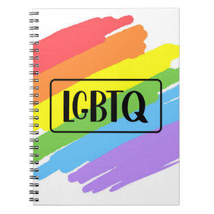 LGBTQ Brushstrokes Rainbow Notebook