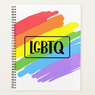 LGBTQ Brushstrokes Rainbow Planner