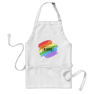 LGBTQ Brushstrokes Rainbow Standard Apron