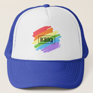 LGBTQ Brushstrokes Rainbow Trucker Hat
