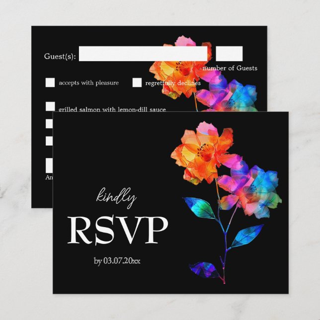 🌈 LGBTQ Budget with menu  Petals & Pride  (Front/Back)