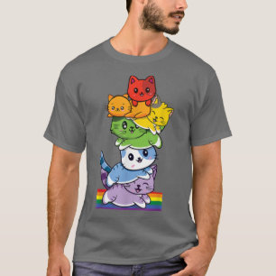 LGBTQ Cat Cute Rainbow Gay Pride LGBTQ LGBT Pride  T-Shirt