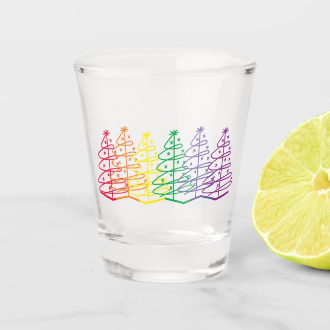 LGBTQ Christmas  Shot Glass (Front)