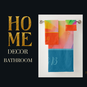 lgbtq colourful rainbow  bath towel set