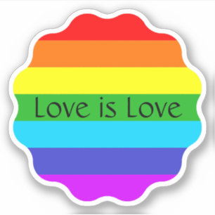 LGBTQ Colourful Rainbow Love is Love Custom Text