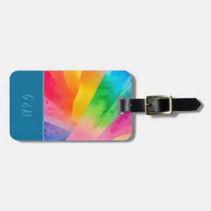 lgbtq colourful rainbow  luggage tag