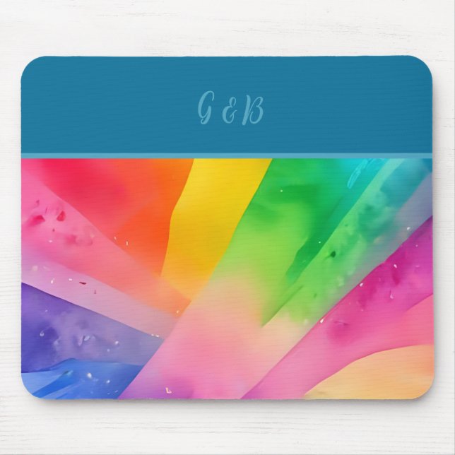 lgbtq colourful rainbow  mouse pad (Front)