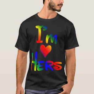LGBTQ Couples Gifts Im Hers Shes Mine For Couples T-Shirt