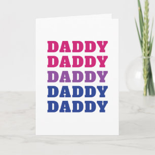 LGBTQ Daddy Bisexual Pride Dad Father's Day Card
