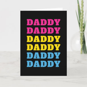 LGBTQ Daddy Pansexual Pride Dad Father's Day Card