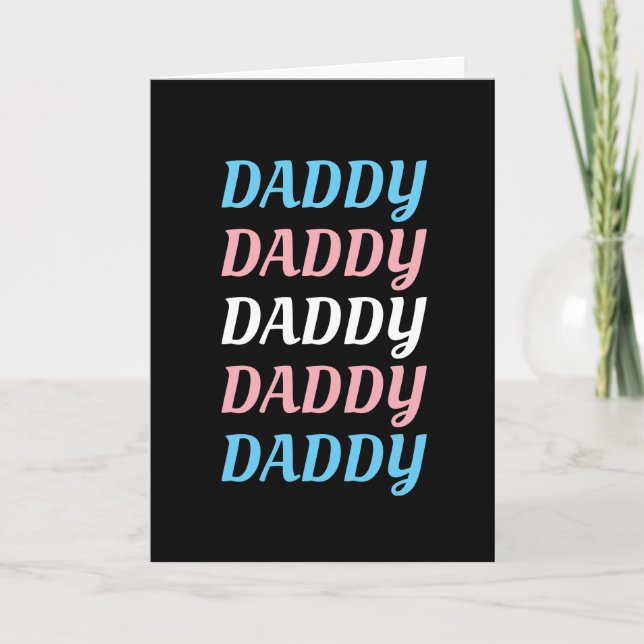 LGBTQ Daddy Transgender Pride Dad Father's Day Card (Front)