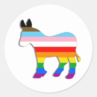 LGBTQ Democrat Classic Round Sticker