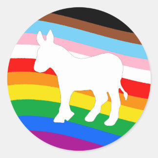 LGBTQ Democrat Classic Round Sticker