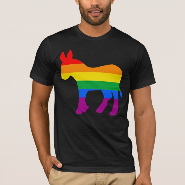 LGBTQ DEMOCRAT PRIDE T-Shirt (Front)