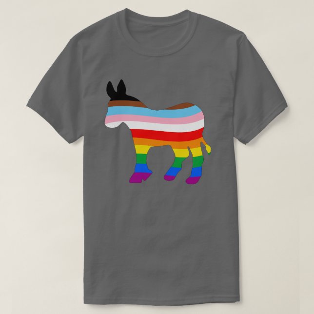 LGBTQ Democrat T-Shirt (Design Front)